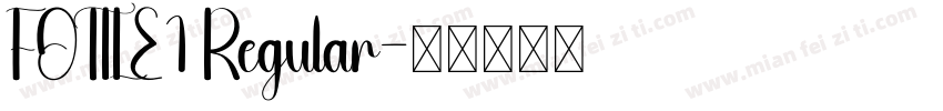 FOTILE1 Regular字体转换